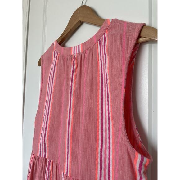 Vineyard Vines Women's Sleeveless Striped Neon Pop Maxi Midi Dress Size Large L - Picture 10 of 14